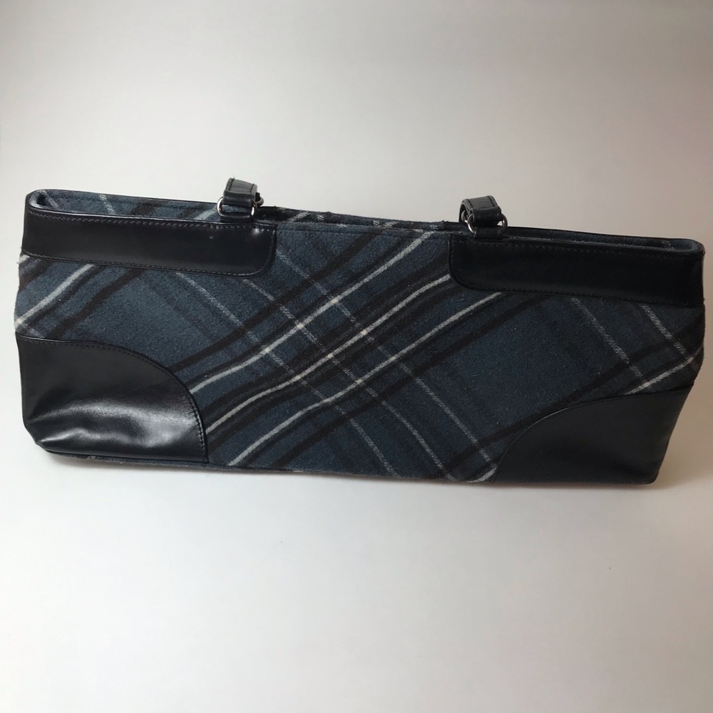 Reserved for Peony- Banana Republic leather trim plaid purse